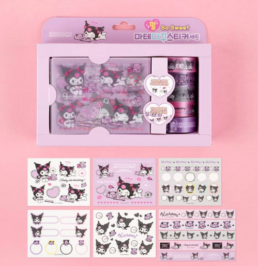 [Sanrio Korea] Kuromi Washi Diary Deco Sticker Set