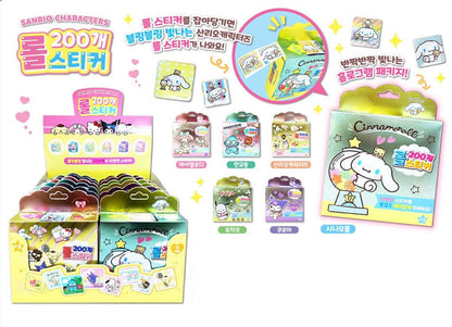 [Sanrio Korea] Sanrio Characters Roll Sticker (200 stickers/roll)