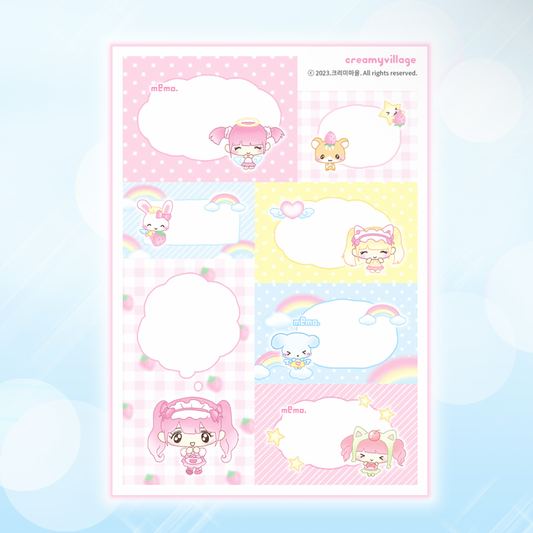 [Creamy Village] Cute Speech Bubble Imitation Paper Sticker Sheet