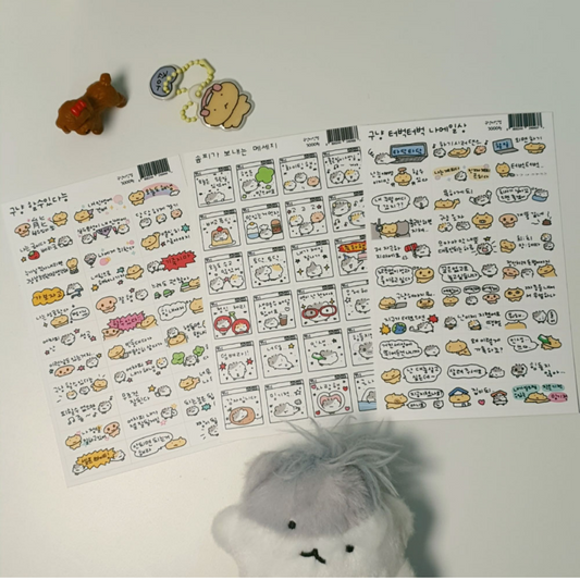 [9Nyang Store] 9Nyang Label Sticker Sheet (3 Styles)