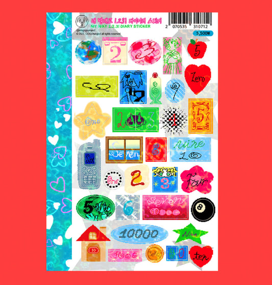 [Letsgogo] My Way 1 2 3! Diary Sticker Sheet