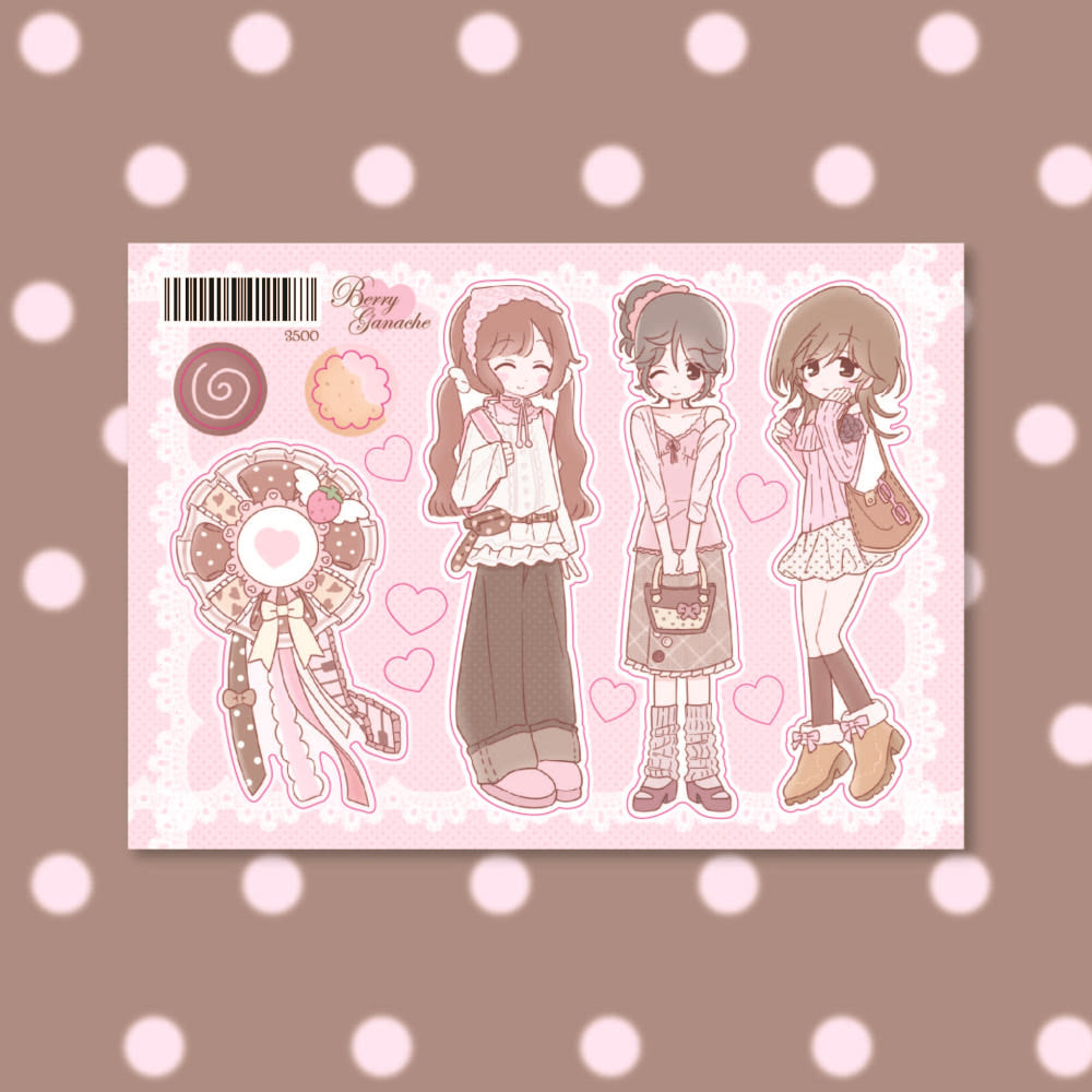 [Ricomaru] Berry Ganache Sticker Sheet