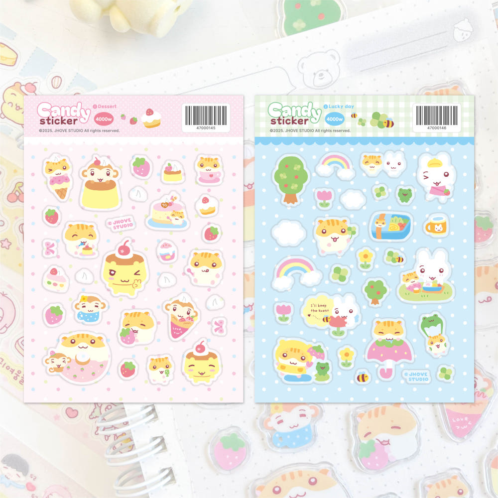 [Jhove Studio] Candy Deco Sticker Sheet (2 Options)