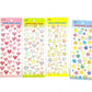 [Stationery Korea] Waterdrop Epoxy Heart and Star Deco Sticker Sheet