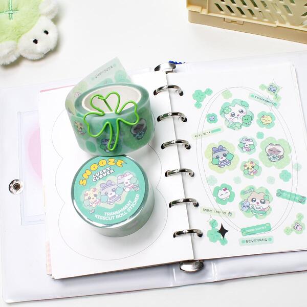 [Snooze Kittens] Clover Kiss Cut Tape (2 Options)