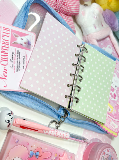 [Borah Studio] A7 Pink Green Star Diary Inserts / Refills (20 sheets)