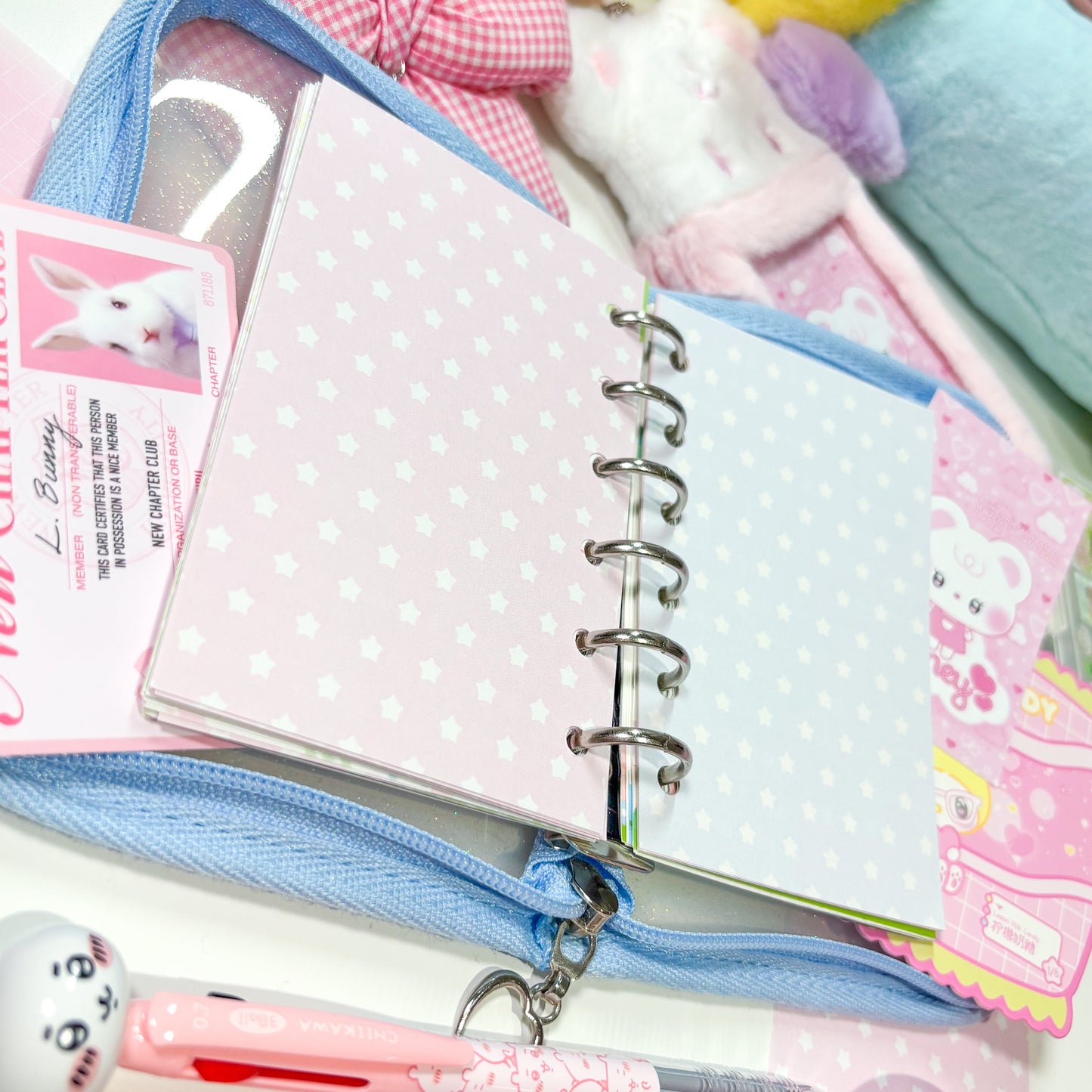 [Borah Studio] A7 Pink Blue Star Diary Inserts / Refills (20 sheets)