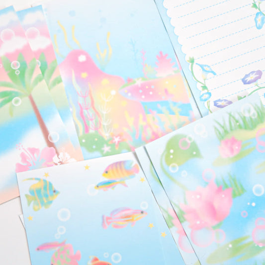 [Pearly Button] A7 Summer Page Memo Sticker Set
