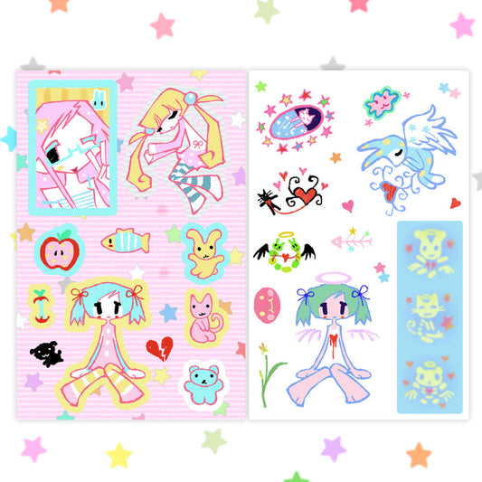 [Jal Ja] Love X-Ray Sticker Sheet (2 Sheets)