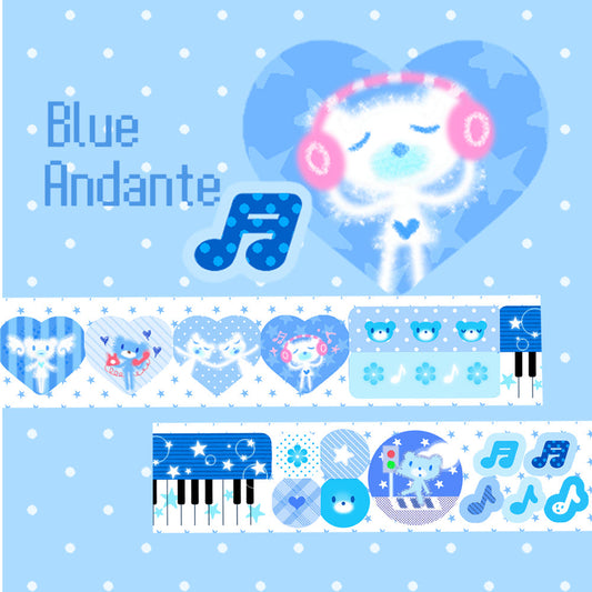 [Jal Ja] Blue Andante Kiss Cut Tape