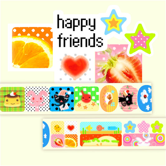 [Jal Ja] Happy Friends Kiss Cut Tape