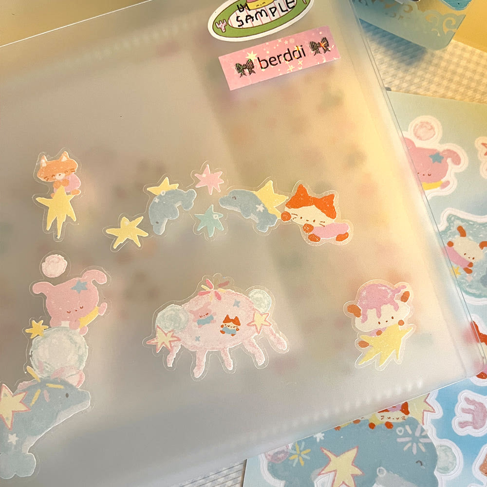 [Berddi] Starlight Jellyfish and Dolphin Sticker Sheet