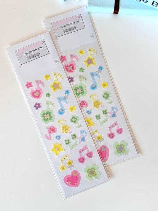 [Loverspickme] Music Note Deco Sticker Sheet