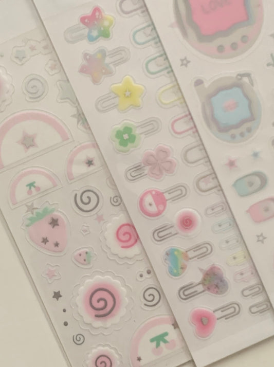 [Loverspickme] Hologram Deco Sticker Sheet (3 Options)