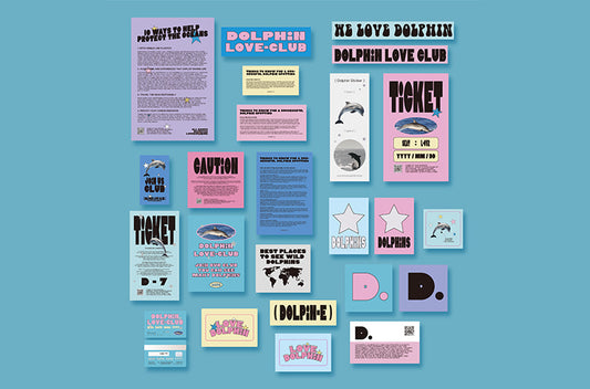 [Loverspickme] Dolphin Sticker Flake Package