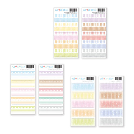 [Atoz Club] Weekly Memo Sticker Sheet Set (3 Options)
