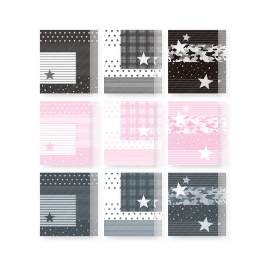 [Black Letter] Camo Patchwork Memo Sticker Set