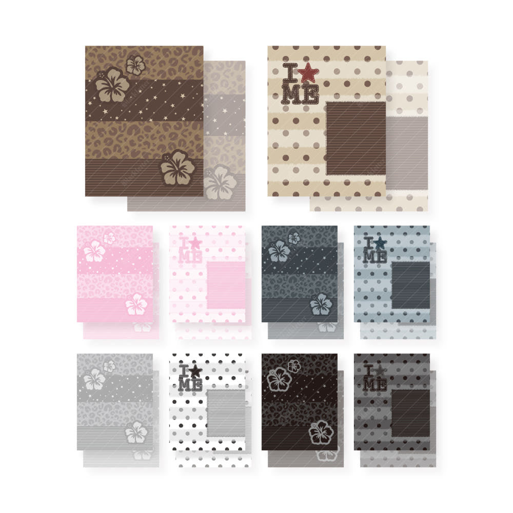 [Black Letter] Leopard Print Patchwork Memo Sticker Set
