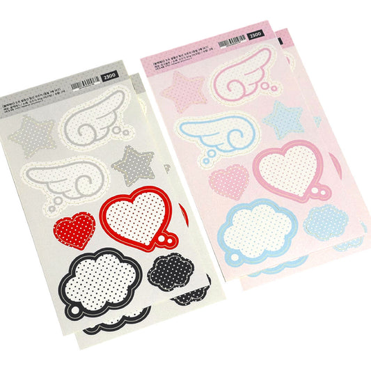 [Black Letter] Dot Speech Bubble Memo Sticker Set (2 Options)