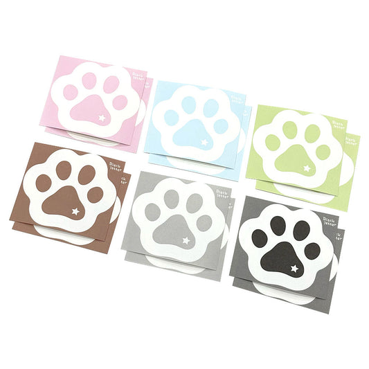 [Black Letter] Pawprint Memo Sticker Set