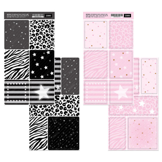 [Black Letter] Gyaru Pattern Memo Sticker Set (2 Options)