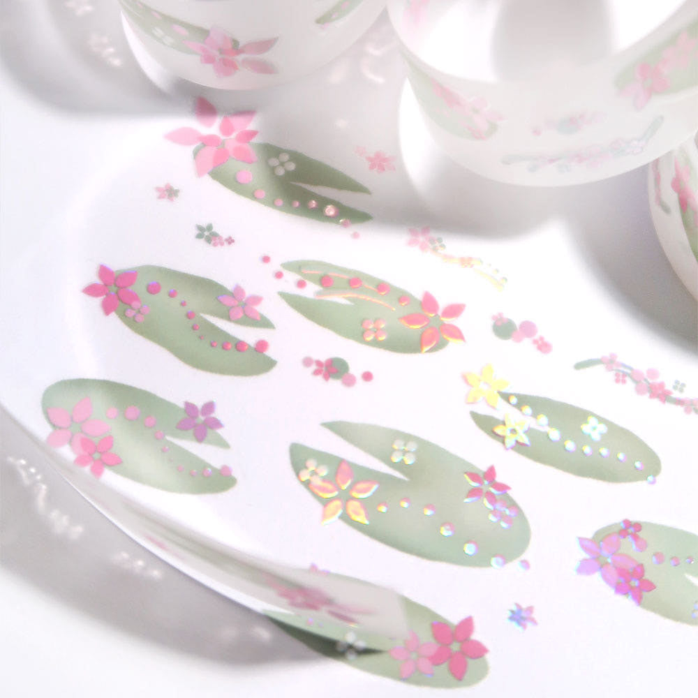[St2krs] Floating Lotus Leaf Kiss Cut Tape