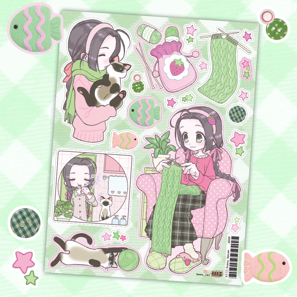 [Heez] Cozy House Sticker Sheet