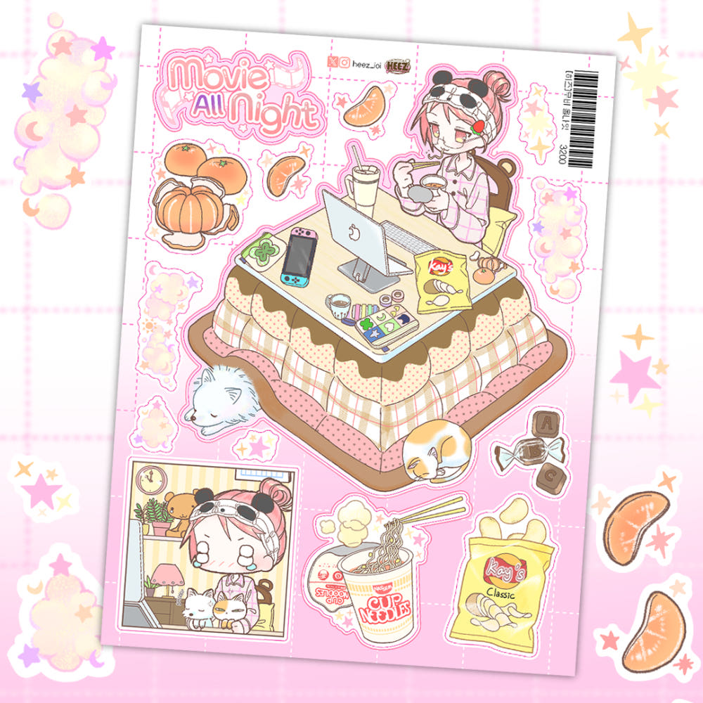 [Heez] Movie All Night Sticker Sheet