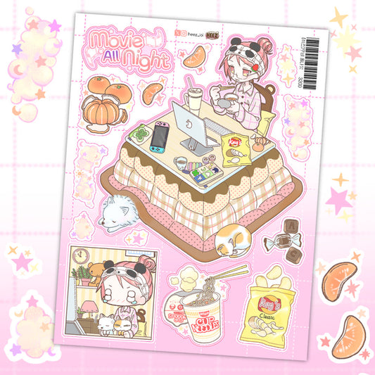 [Heez] Movie All Night Sticker Sheet