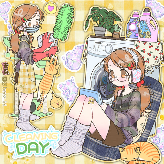 [Heez] Cleaning Day Sticker Sheet