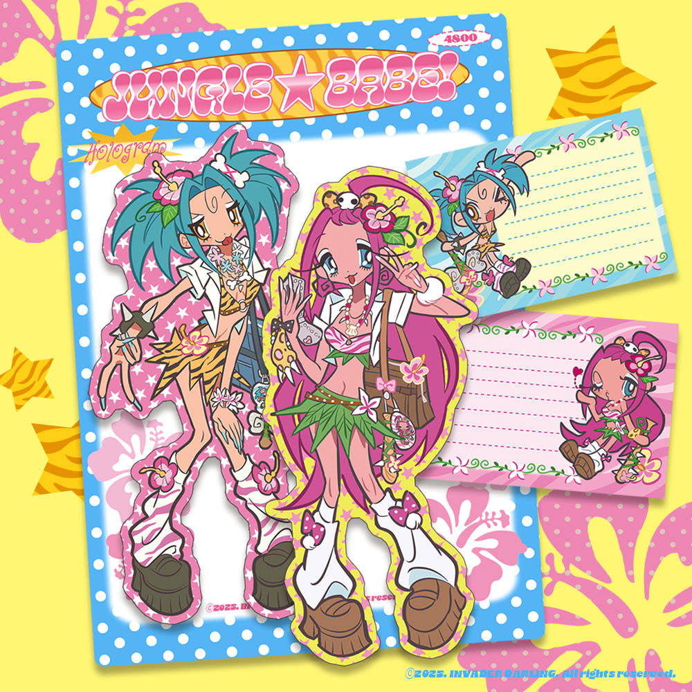 [Invaderdarling] Jungle Babe Die Cut Sticker Set