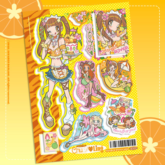 [Invaderdarling] Chu Darling Yellow Sticker Sheet