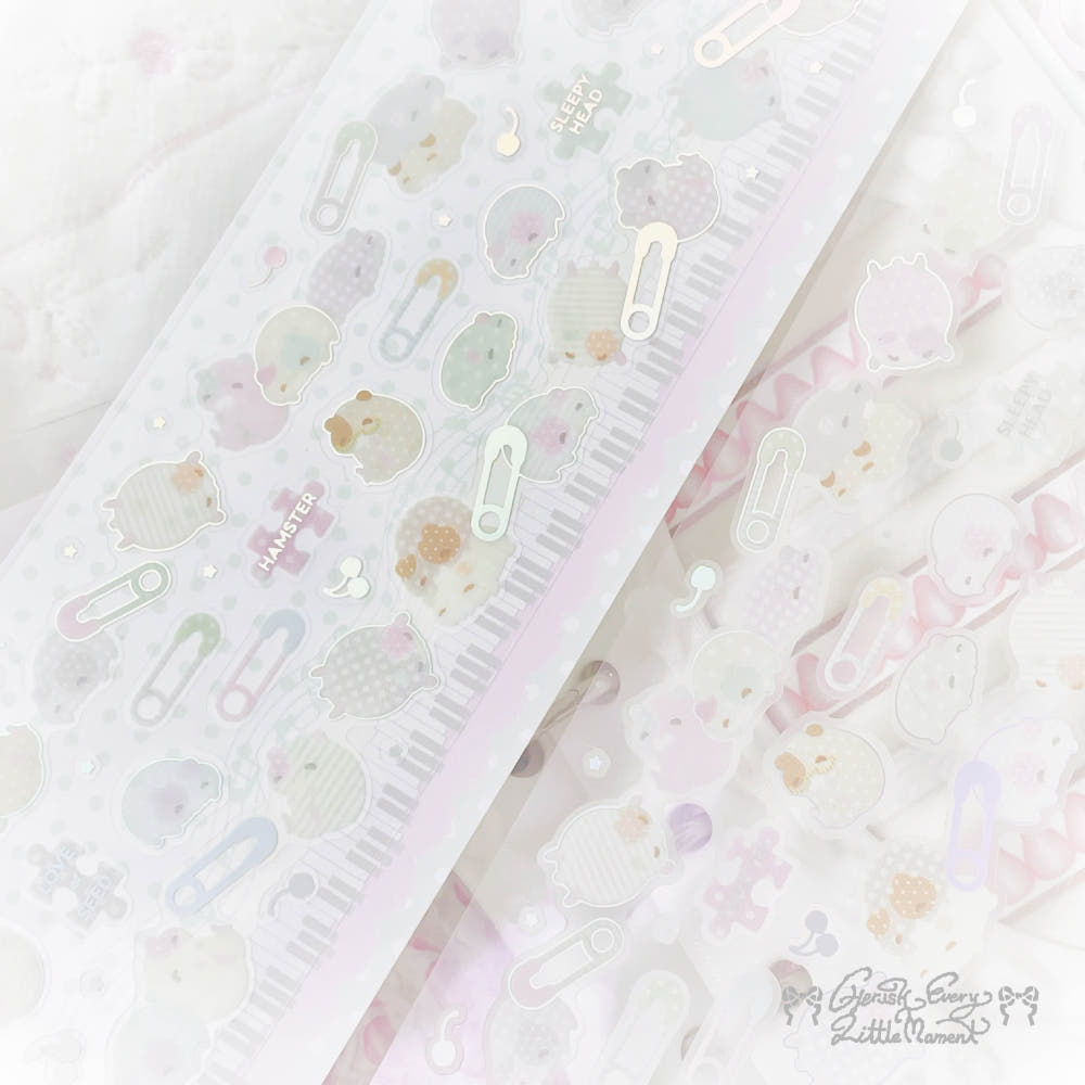 [Cherish 203] Patch Cotton Candy Hamster Deco Sticker