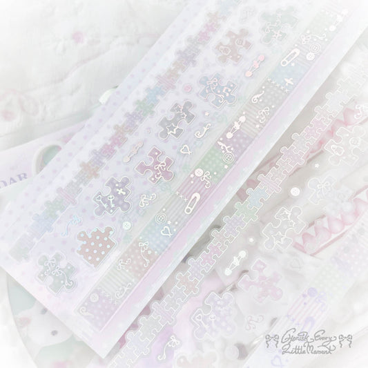[Cherish 203] Patch Cotton Candy Puzzle Deco Sticker Sheet