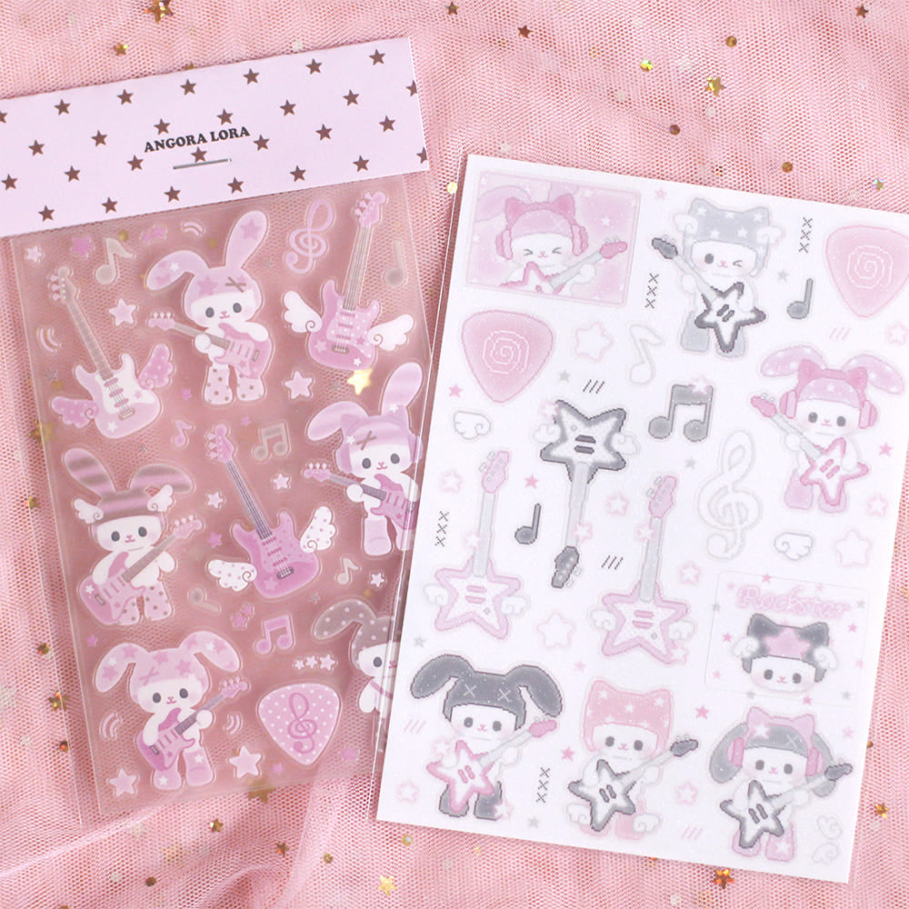 [Angora Lora] Rock Star Deco Sticker Sheet (2 Options)