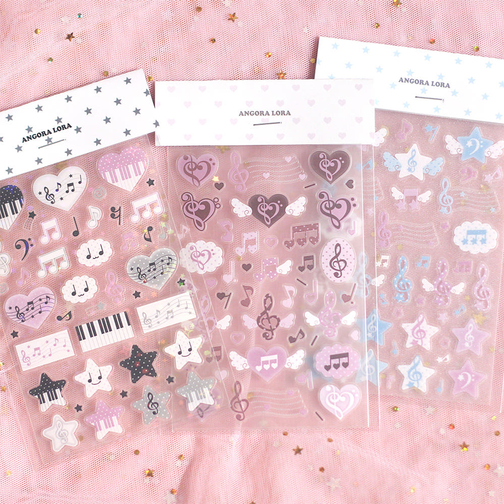 [Angora Lora] Music Notes Deco Sticker (3 Options)