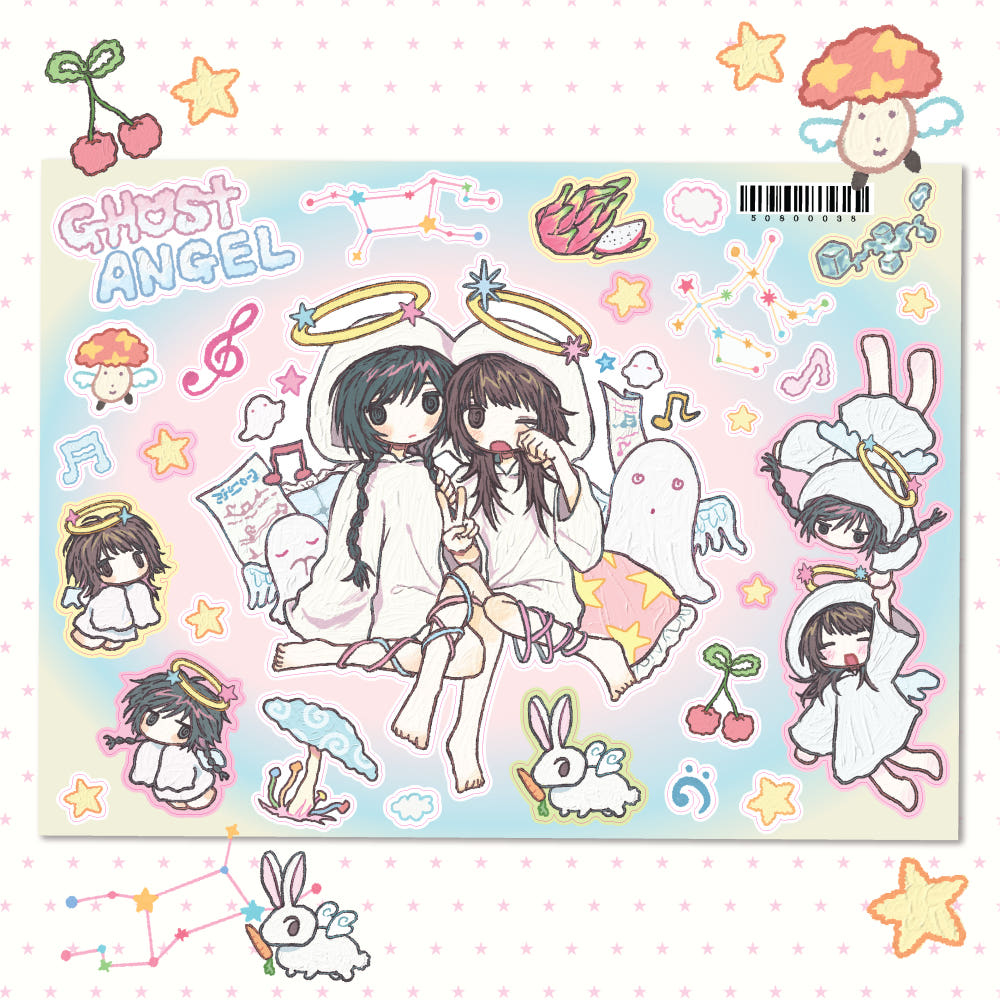 [Amustew] Ghost Angel Sticker Sheet – It's Deco Day