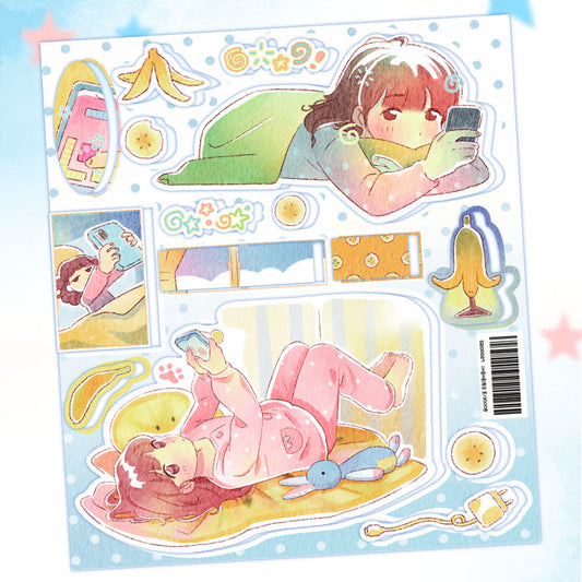 [Eolung Eolung] Rolling Around on Phone Sticker Sheet