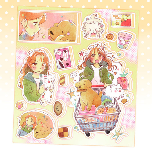 [Eolung Eolung] Let's Go to the Market Sticker Sheet