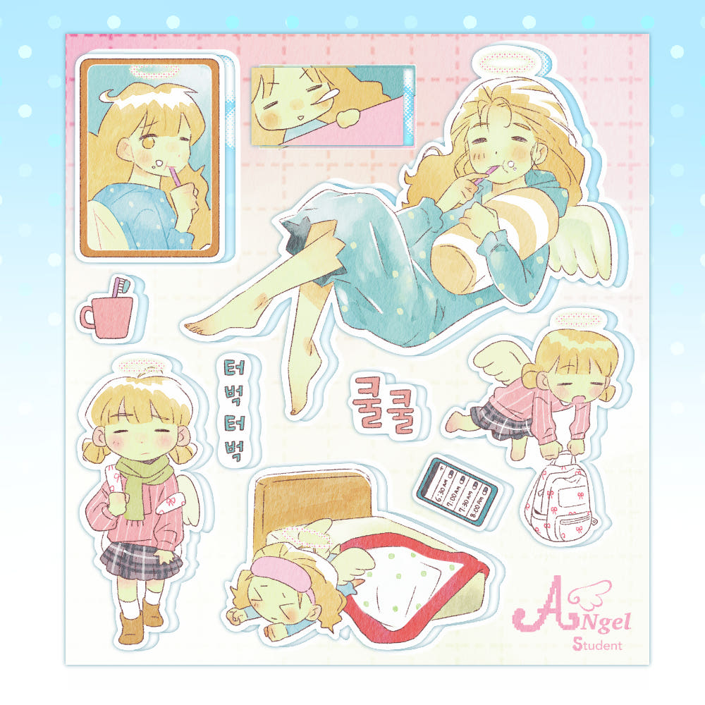 [Eolung Eolung] Angel Student Sticker Sheet