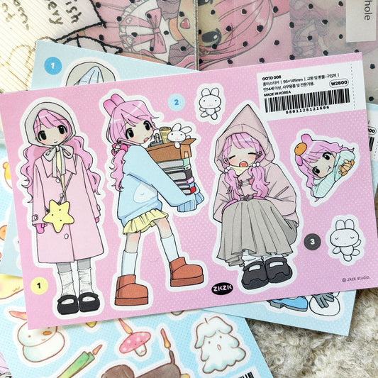 [Zkzk Studio] OOTD 06 Sticker Sheet