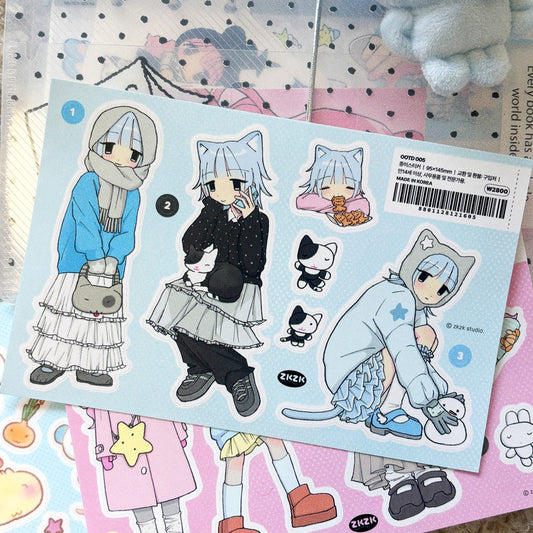 [Zkzk Studio] OOTD 05 Sticker Sheet