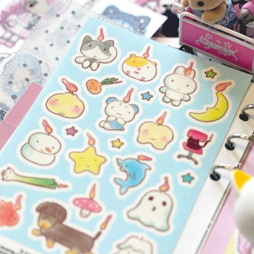 [Zkzk Studio] Candle Light Sticker Sheet