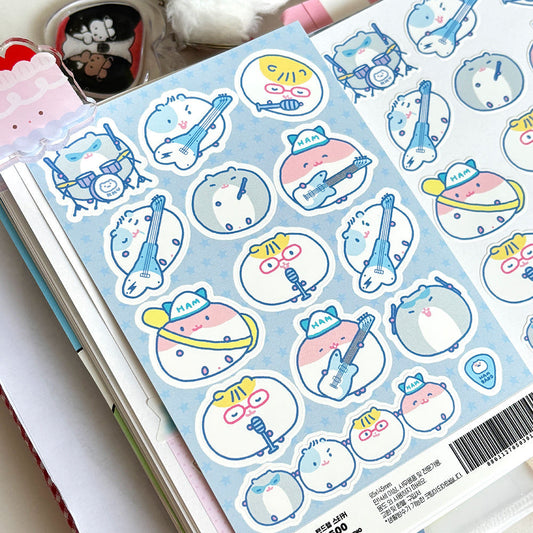 [Zkzk Studio] Hamster Band Sticker Sheet