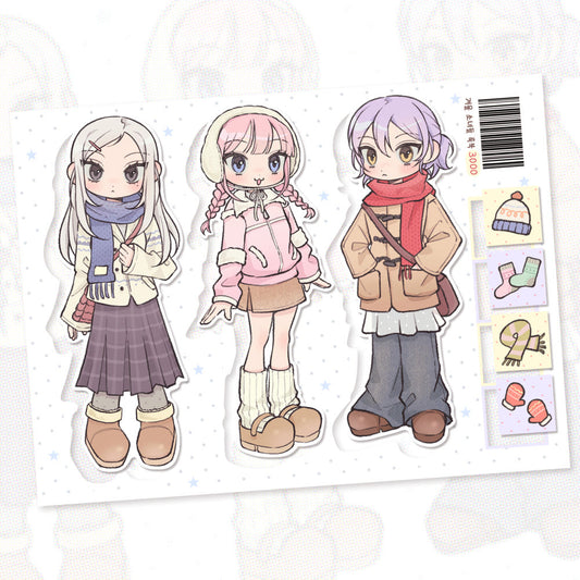 [Tetrapod] Winter Look Book Sticker Sheet