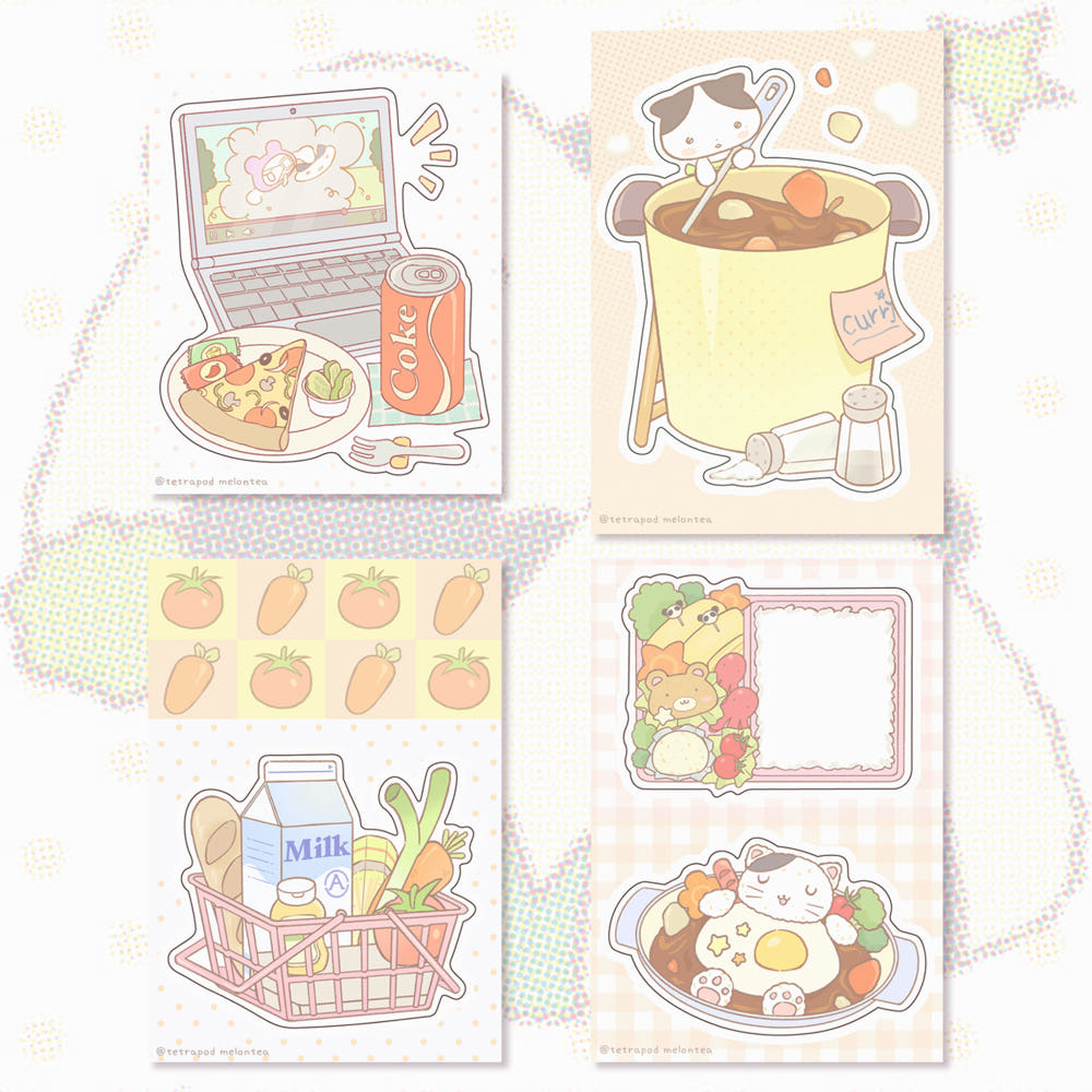 [Tetrapod] Nom Nom Memo Sticker Pack