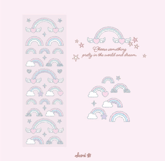 [Seorikkoch] Petite Twinkle Rainbow Seal Deco Sticker