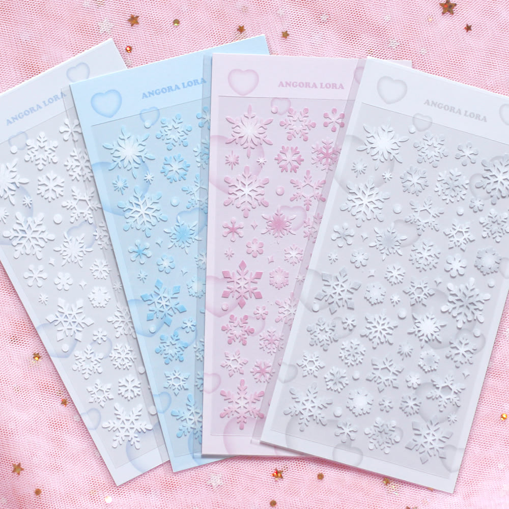 [Angora Lora] Winter Snowflake Deco Sticker Sheet