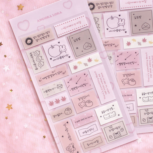 [Angora Lora] Fall Label Deco Sticker Sheet