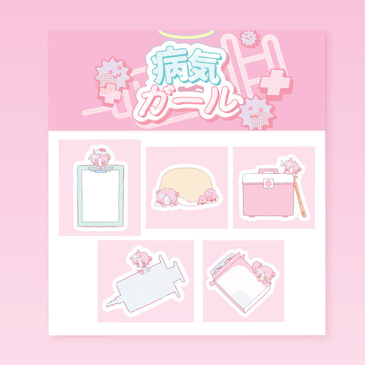 [Kimyunsu] Byo-ki-girl Memo Sticker Set